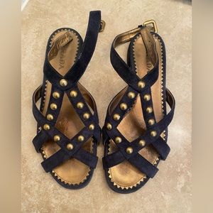 Black Studded Prada Sandals 37 7